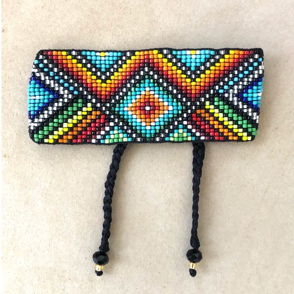 Miyuki Beaded Bohemian Aztec Inspired Bracelet - Picture 6 of 7